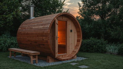 Nordic Barrel Cedar Sauna (4-Person)